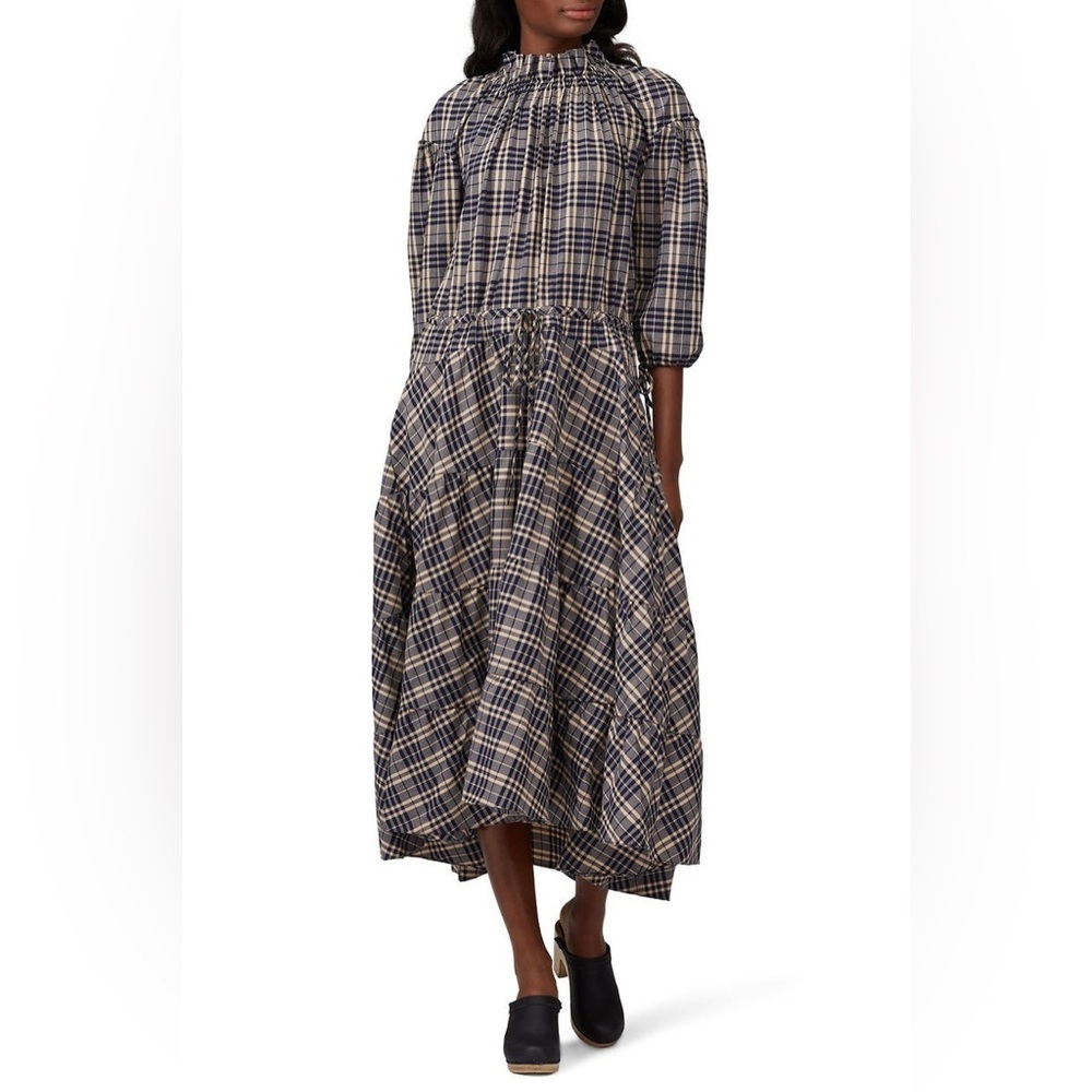 Plaid Tie Waist Tiered Dress
TEIJA